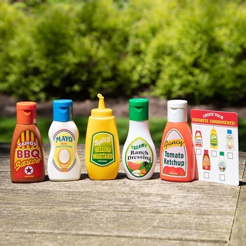 Melissa & Doug Melissa Doug 5-Piece Favorite Condiments Play Food Set Play Ketchup and