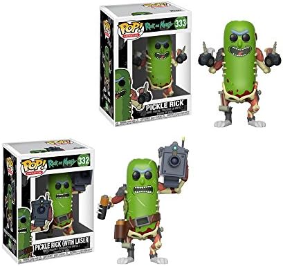 Funko Pop Animation Rick Morty Pickle Rick Pickle Rick wLaser Vinyl Figures SET