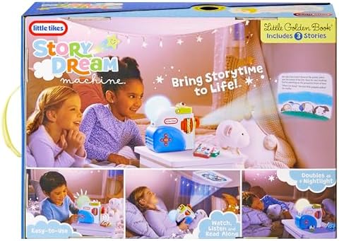 little tikes Story Dream Machine Starter Pack with 3 Classic Fairytale Stories - Light