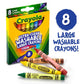 Crayola 8 Count Ultra Clean Washable Large Crayons Color Max Pack of 3