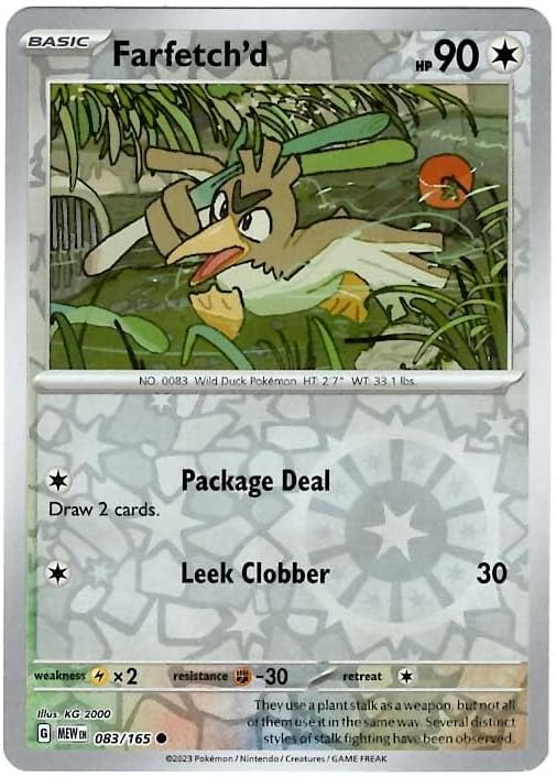 Pokemon - Farfetch'd 083165 - Pokemon 151 - Reverse Foil - Single Card