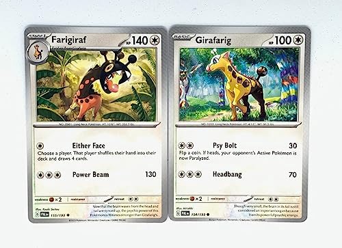 Pokemon Farigiraf 155193 - Paldea Evolved - Pokemon Evolution Set - 2 Card Lot - Scarlet
