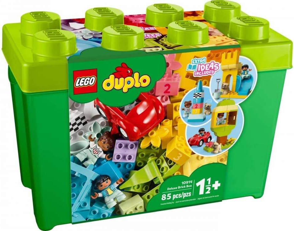 LEGO DUPLO Classic Deluxe Brick Box 10914 Starter Set - Features Storage Box Bricks Duplo