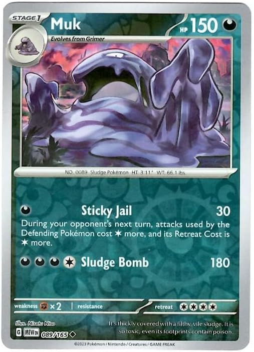 Pokemon - Muk 089165 - Pokemon 151 - Reverse Foil - Single Card