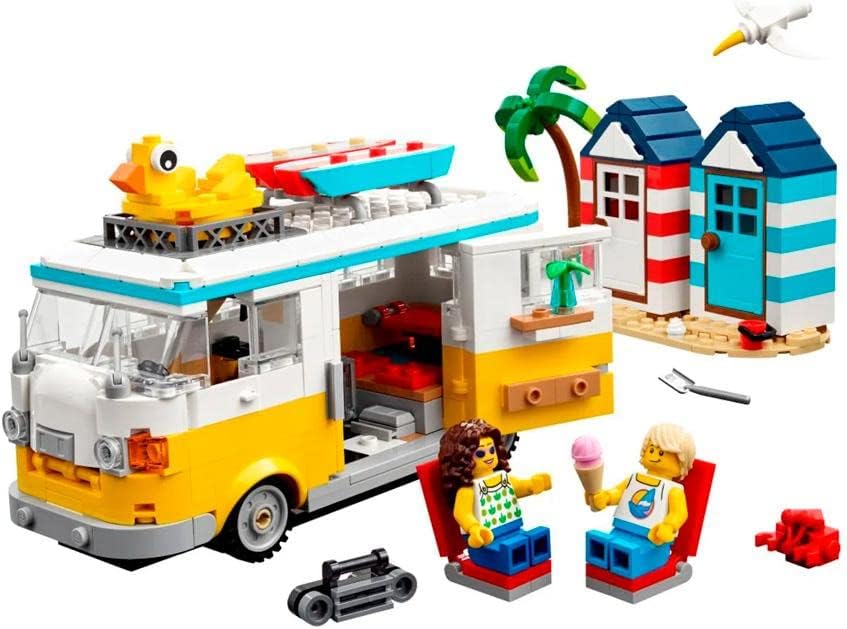 LEGO Creator 3 in 1 Beach Camper Van Building Kit Transforms from a Campervan to Ice