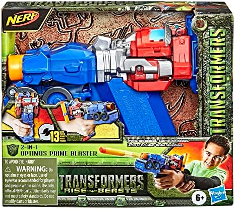 Transformers Rise of The Beasts Movie 2-in-1 Optimus Prime Blaster Powered by Nerf for