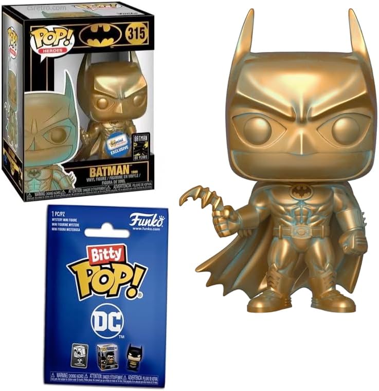 Funko Gotham's Caped Art Crusader Batman Pop Limited Edition Figure Bundled with Black
