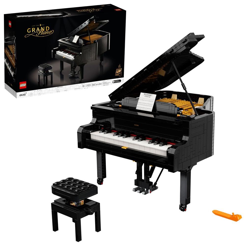 LEGO Ideas Grand Piano 21323 Model Building Set for Adults. 'Playable'