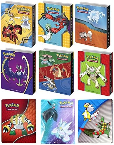 Pokemon 4 Pokemon Mini Album Binders Bundle For Cards - Sleeves Included - Protect Your