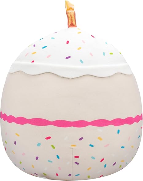 Squishmallows Original 14-Inch Lyla Vanilla Birthday Cake Plush