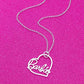 Barbie Script Heart Necklace