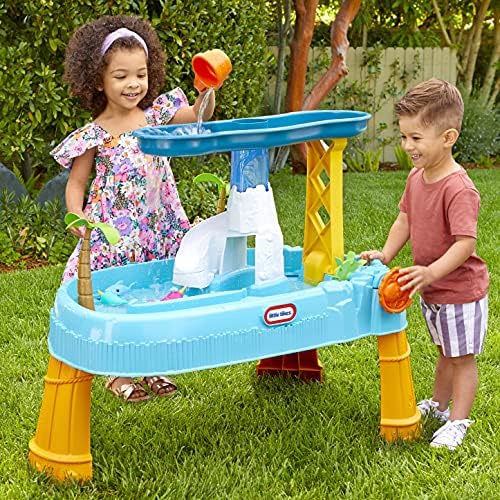 Little Tikes Waterfall Island Water Activity Play Table Set with Outdoor for Boys and