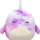 Squishmallows Original 20-Inch Nabila Purple Tie-Dye Narwhal - Official Jazwares Jumbo Plush