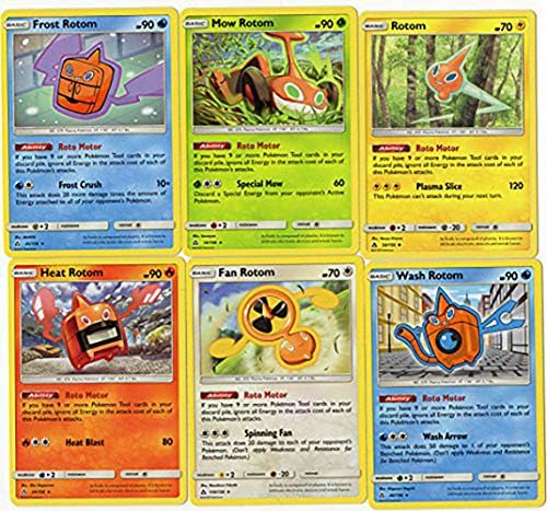 Pokemon - Rotom Card Set - FrostWashMowHeatFan - Ultra Prism Lot