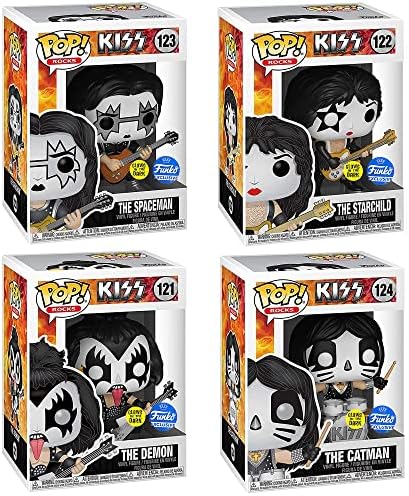 Funko POP KISS Band Set - Glow in The Dark Set - Online - The Spaceman The Starchild The
