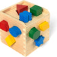 Melissa & Doug Melissa Doug Shape Sorting Cube - Classic Wooden Toy With 12 Shapes