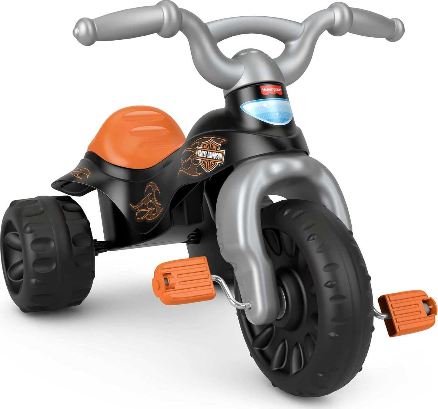 Fisher-Price Toddler Tricycle Harley-Davidson Tough Trike Toy Bike with Handlebar Grips