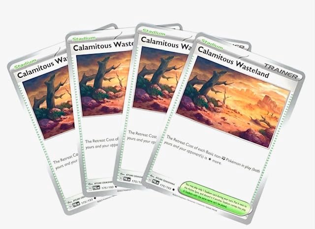 Pokemon Calamitous Wasteland 175193 - Paldea Evolved - Pokemon Stadium Trainer Card Set - Playset