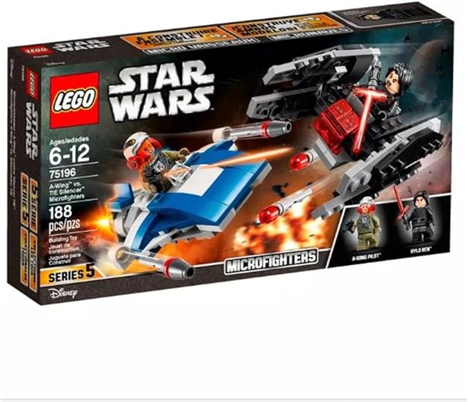 LEGO Star Wars: The Last Jedi A-Wing vs. TIE Silencer Microfighters 75196 Building Kit