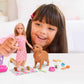 Barbie Doll Pets Set Blonde with Mommy Dog 3 Newborn Puppies with Color-Change Feature Pet