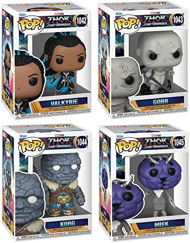 Funko POP Marvel Marvel Studios' Thor Love and Thunder- Valkrie Gorr Korg and Miek