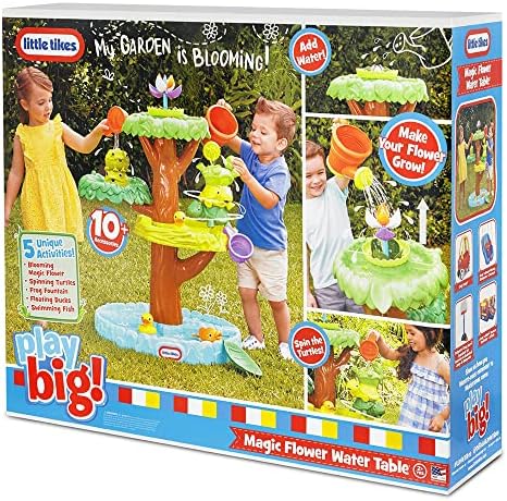 Little Tikes Magic Flower Water Table with Blooming Flower and 10 Multicolor Model