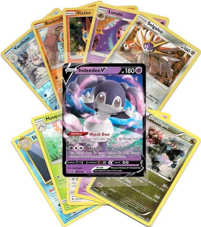 Pokemon Cards - 50 Card Assorted Lot with Guaranteed V Pokemon