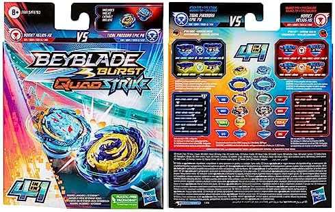 Hasbro Beyblade Burst QuadStrike Dual Pack 2-Pack Komet Helios H8 and Tidal Pandora Epic