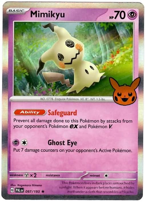 Pokemon - Mimikyu 097193 - Trick or Trade 2023 - Holo Foil - Halloween Stamp
