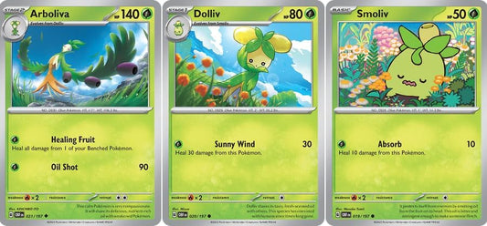 Pokemon Arboliva 021197 - Obsidian Flames - Pokemon Evolution 3 Card Lot