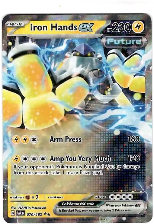Pokemon - Iron Hands ex 070182 - Paradox Rift - Future Pokemon - Double Rare - Single Card