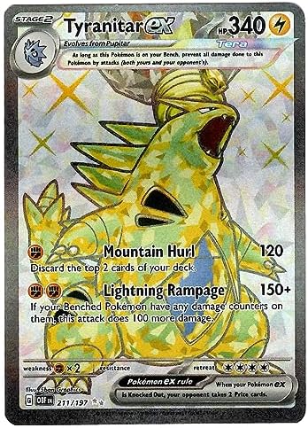 Pokemon - Tyranitar ex 211197 - Obsidian Flames - Ultra Rare - Full Art