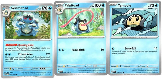 Pokemon Seismitoad 052197 - Obsidian Flames - Pokemon Evolution 3 Card Lot