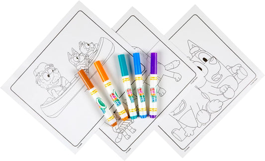 Crayola Bluey Color Wonder Coloring Set (18 Bluey Coloring Pages and 5 Color Wonder Markers)