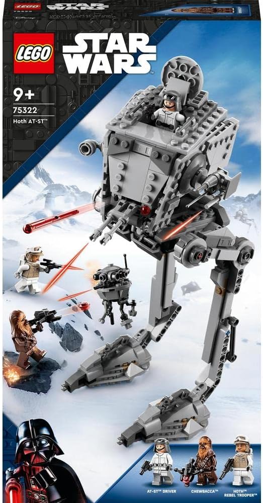 LEGO 75322 Star Wars at-ST on Hoth Chewbacca and Droid Figures Collectible Toy