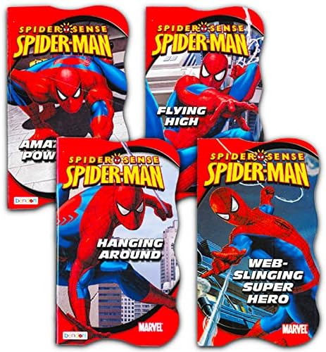 Marvel Spiderman Board Book Set - 4 Amazing Superhero Board for Boys Girls