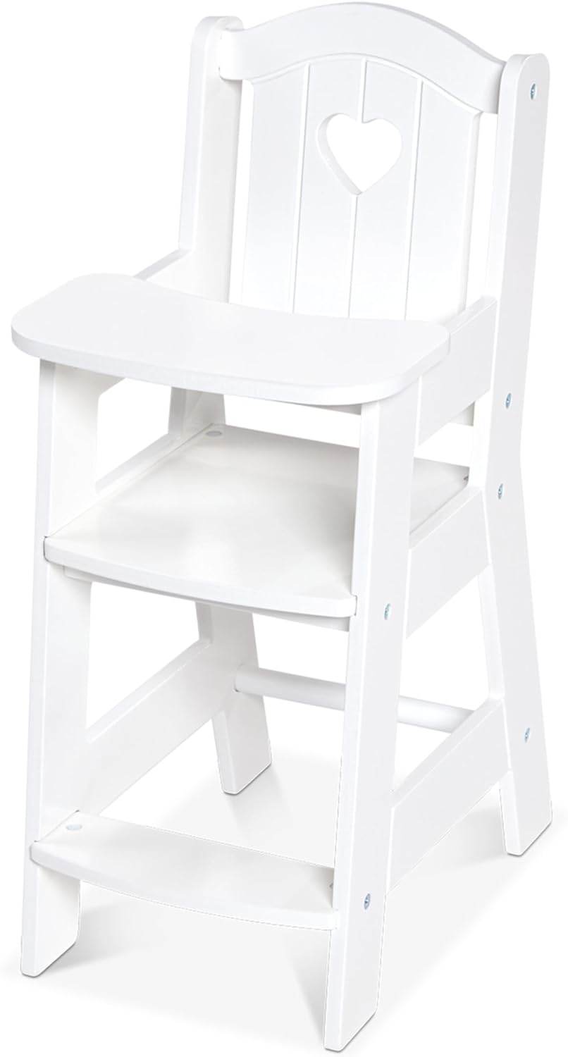 Melissa & Doug Melissa Doug Play High Chair - Pretend Play High Chair Baby Doll White