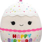 Squishmallows Original 14-Inch Lyla The Vanilla Cake with Rainbow Sprinkles Embroidery - Official Jazwares Happy Birthday Plush