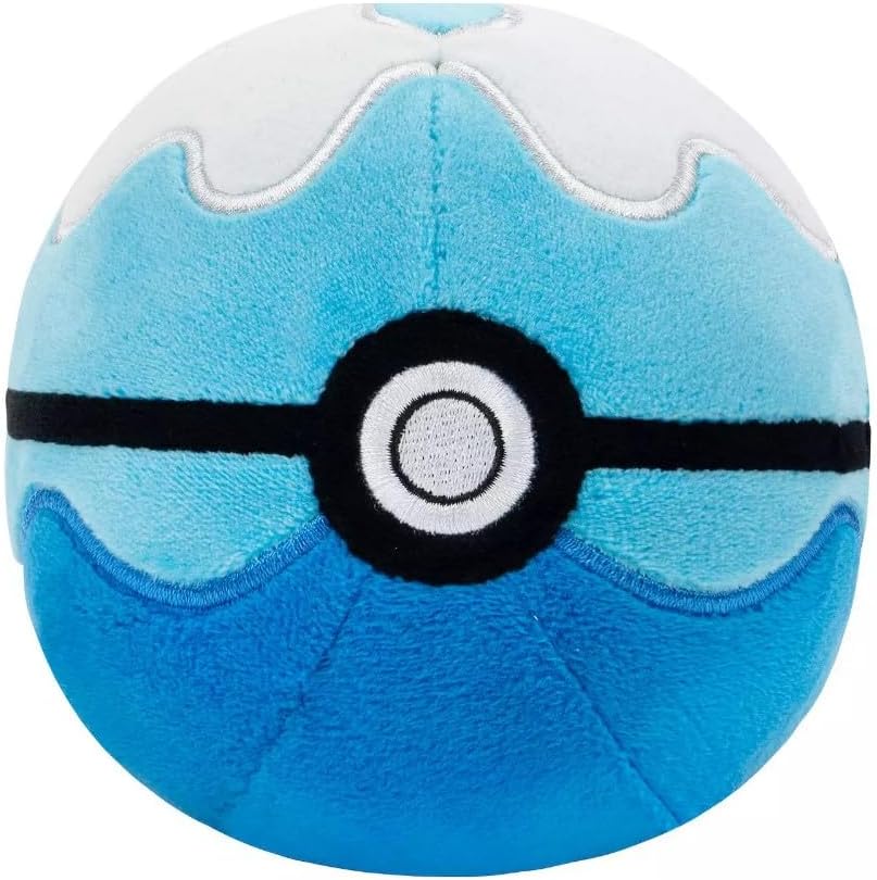 Pokemon 4 Pokeball Plush - Soft Stuffed Poke Ball Toy with Weighted Bottom Nest Ball
