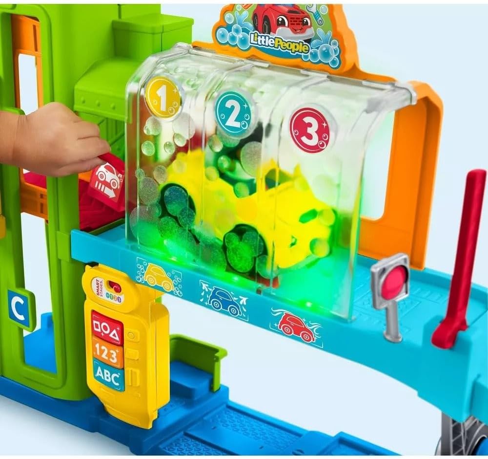 Fisher-Price Little People Toddler Toy Light-Up Learning Garage Playset