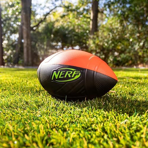 Nerf Pro Grip Football Blue Classic Foam Ball Easy to Catch Throw Balls for Sports