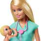 Barbie Careers Playset Baby Doctor Set with Blonde Fashion Doll 2 Baby Dolls Furniture