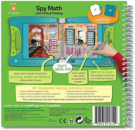 LeapFrog LeapStart 1st Grade Activity Book Spy Math and Critical Thinking