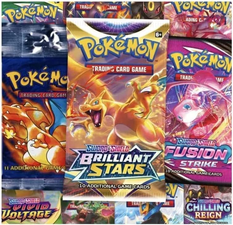 Pokemon TCG Authentic Factory Sealed Booster Pack Includes Mystery Card Bundle - VVMAX 1