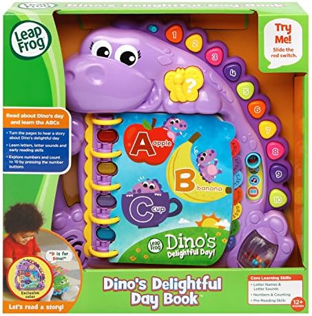 LeapFrog Dino's Delightful Day Alphabet Book Purple