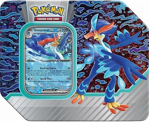Pokemon TCG Paldea Partners Quaquaval EX Tin - 5 Packs Promos