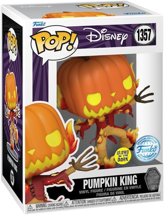 Funko Pop Disney The Nightmare Before Christmas - Pumpkin King 1357 Sticker Glow InThe