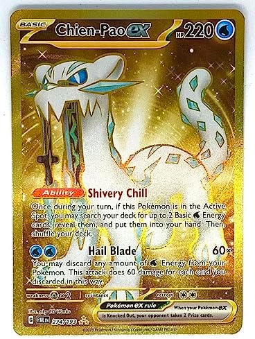 Pokemon - Chien Pao ex 274193 - Paldea Evolved - Gold Secret Rare Card