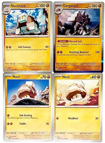 Pokemon Garganacl 123193 - Paldea Evolved - Pokemon Evolution Set - 4 Card Lot - Scarlet