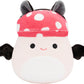 Squishmallows Original 5-Inch Halloween 4-Pack - Gabin Pumpkin Axolotl Fitzy Goblin Holding Latte Malcolm Bat Mushroom Ms. K Purple Clown - Official Jazwares Plush